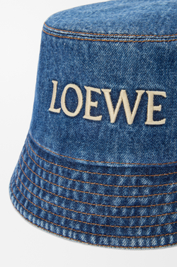 Loewe Панама из джинсовой ткани, джинсовый синий
