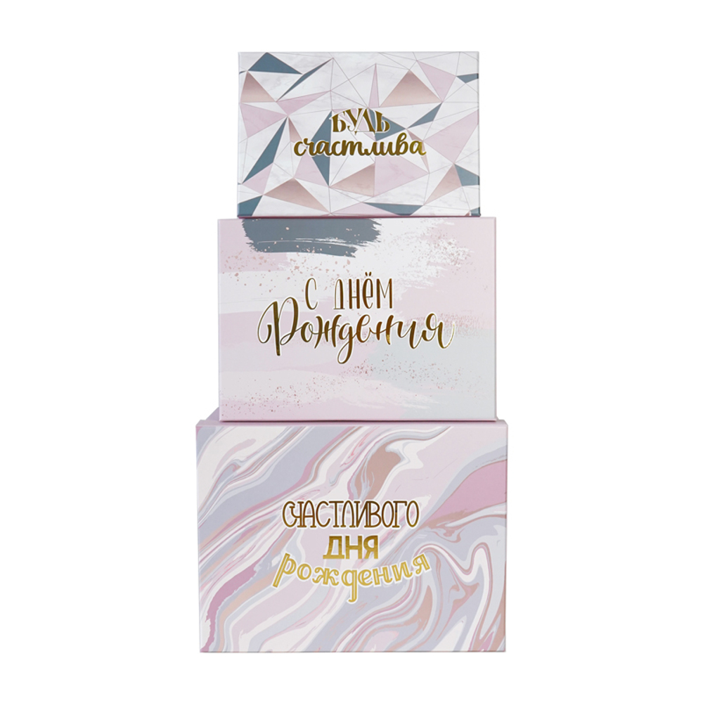 Коробка 2 25,5*18,5*9 см "Нежность" с тиснением (средняя)