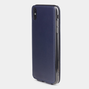 Чехол для iPhone XS Max из натуральной кожи теленка, цвета индиго