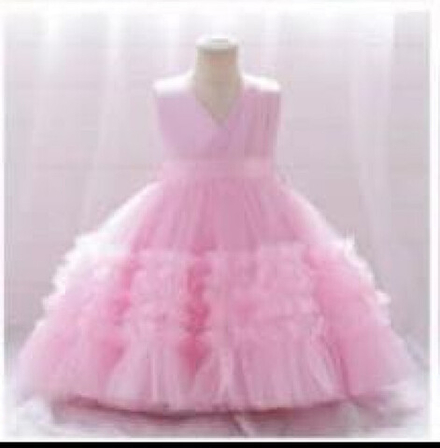 Платье №4/14 розовое, складка