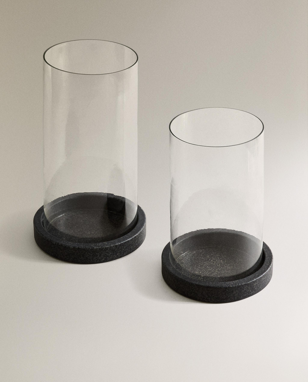 Zara Home Подсвечник из стекла, цвет чёрный, 31.7 см