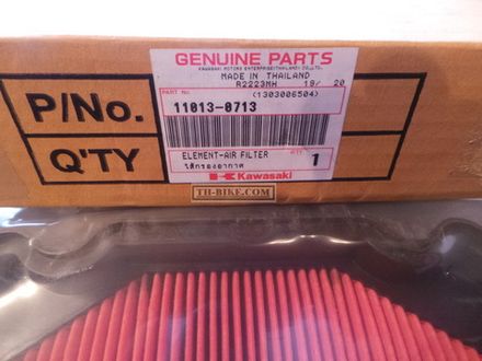 11013-0713. ELEMENT-AIR FILTER. ER650, EX650, ER400, EX400, Ninja400, Ninja650, ER6R, ER4R
