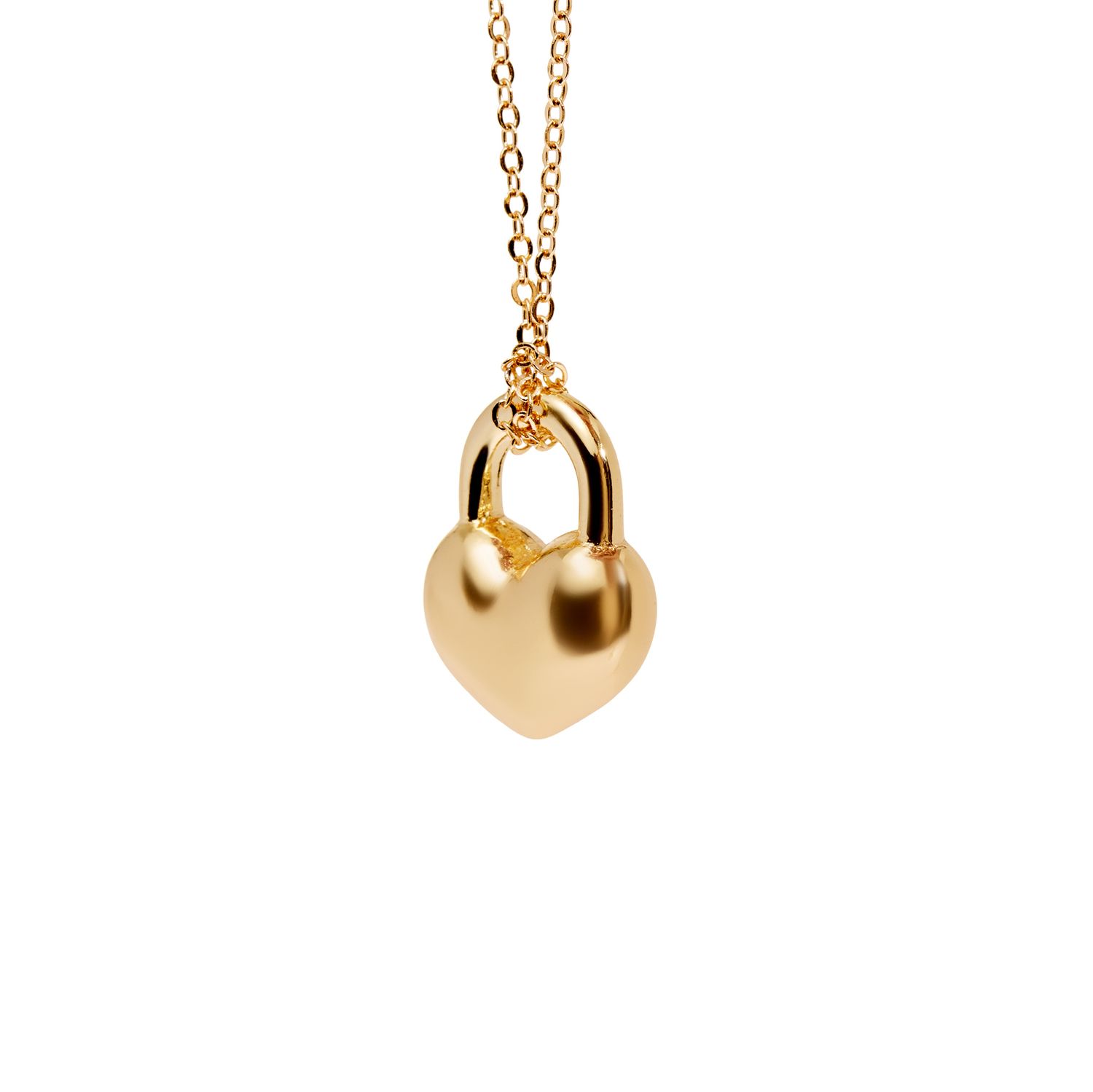 Колье Heart Lock Necklace - Gold