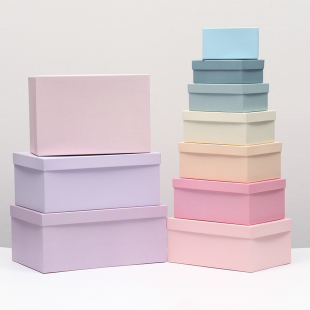 Набор коробок 10 в 1 "Нюдовый", 30,5 х 20 х 13 - 12 х 6,5 х 4 см