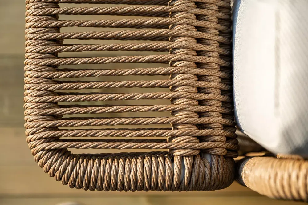 "Мальдивы" лаунж-зона из искусственного ротанга, цвет соломенный