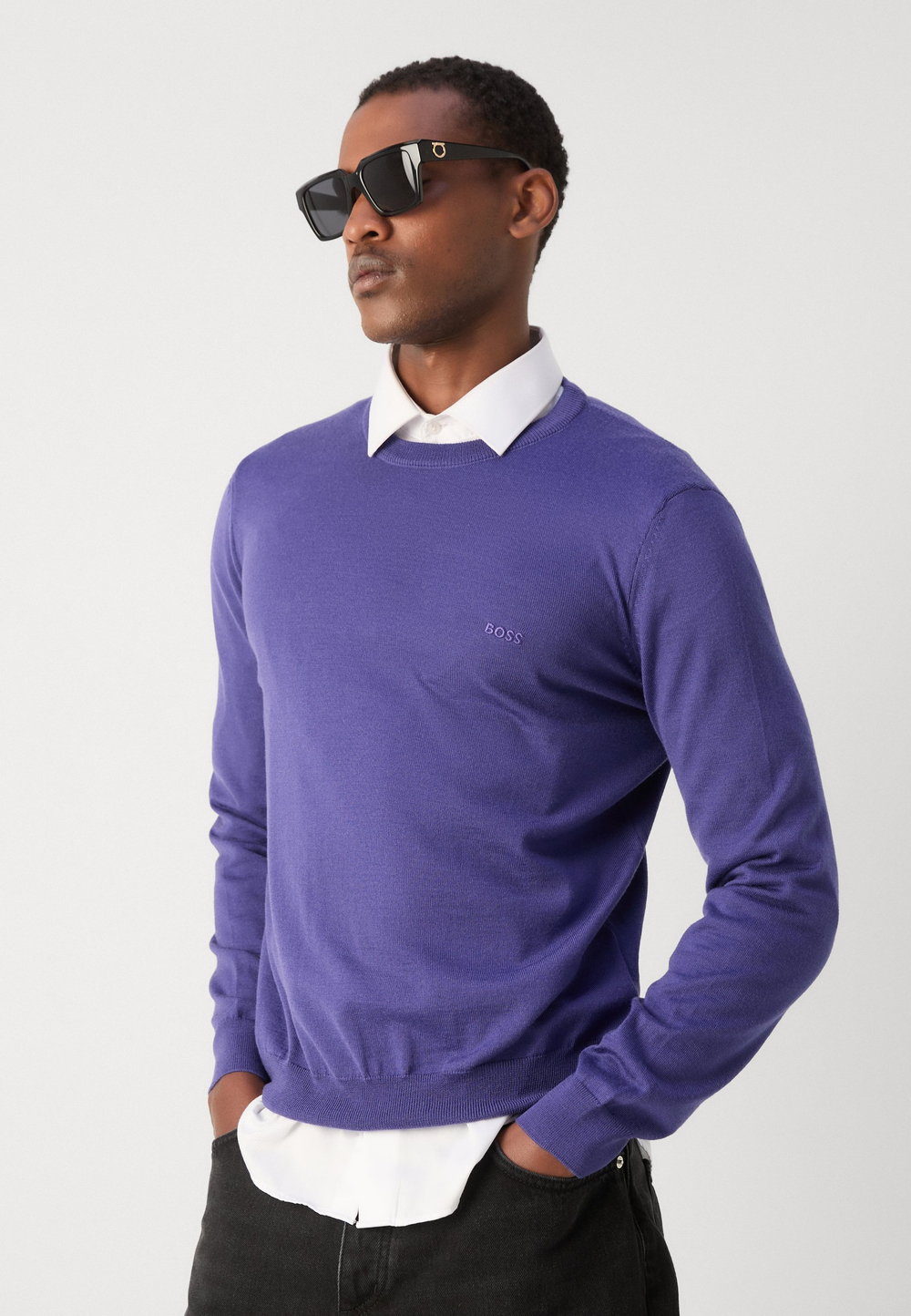 BOSS BOTTO - Свитер - Фиолетовый