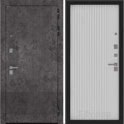 Входная металлическая дверь Бункер BN-08 Марморино темный / Хомс белый cофт рельеф