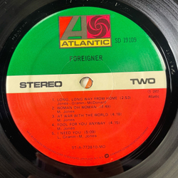 Винтажная виниловая пластинка LP Foreigner Cold As Ice (США 1977)