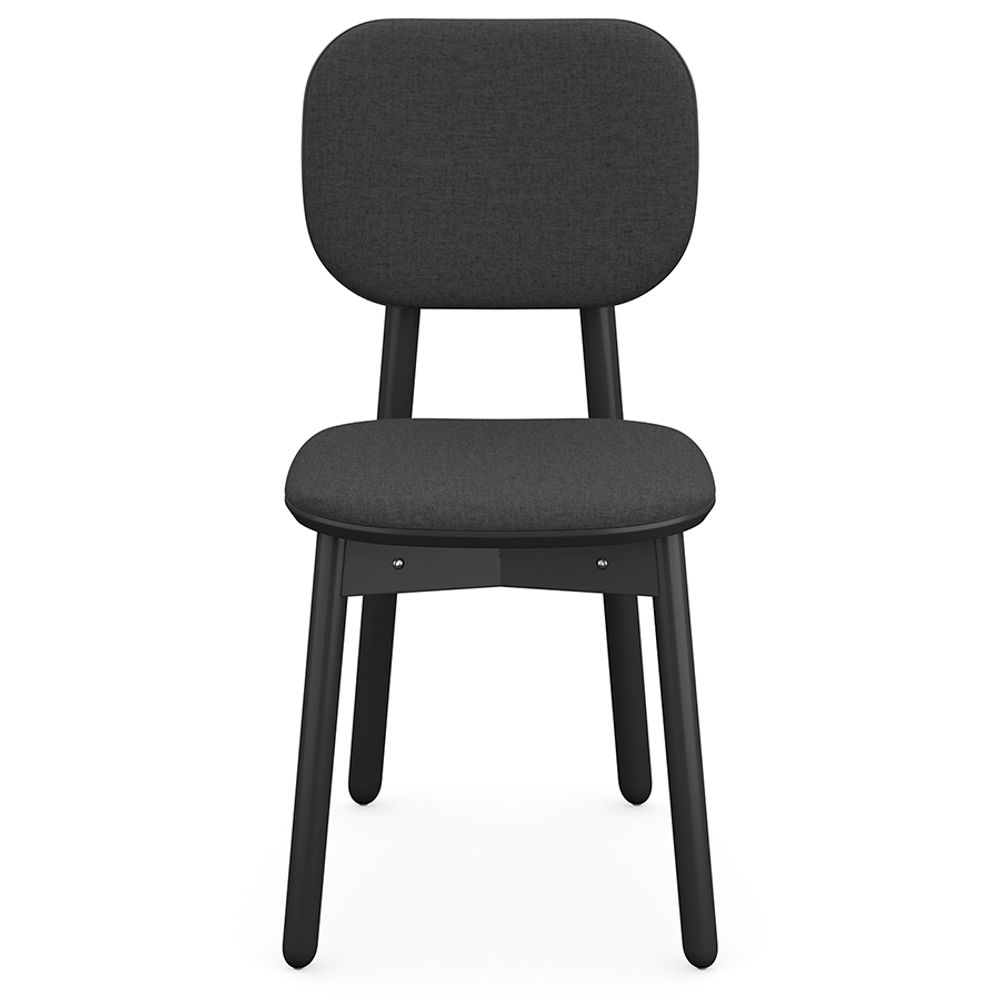 Стул с обивкой Saga, рогожка, темно-серый