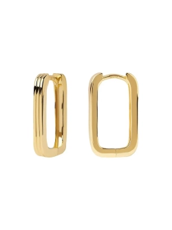 Серьги Super Nova серебро 925 пробы покрытое золотом