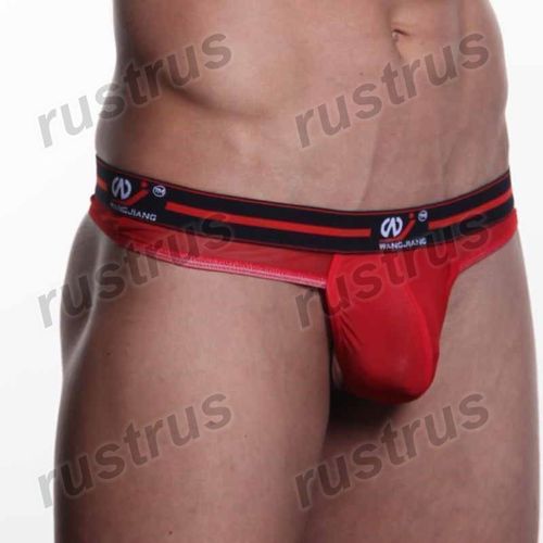 Мужские трусы стринги красные WANGJIANG WG00073