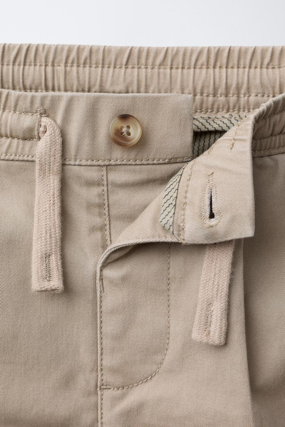 ZARA ПРЯМЫЕ БРЮКИ ЧИНОС, СВЕТЛО-БЕЖЕВЫЙ