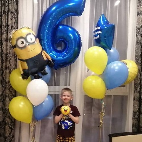 Композиция из шаров «Полный вперед» на 6 лет с Дейвом