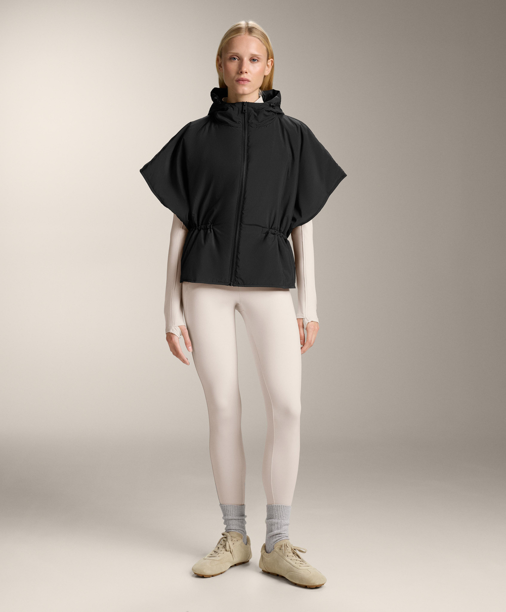 Oysho Утепленный жилет с капюшоном, черный