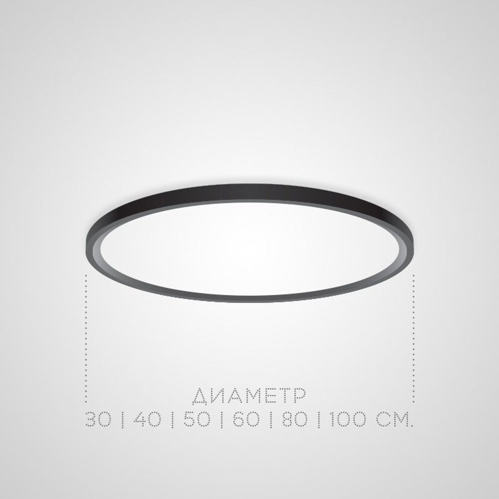 Потолочный Светильник Extraslim D80 Black By Imperiumloft