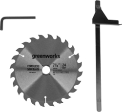 Циркулярная пила аккумуляторная GREENWORKS GD24CS 24V, бесщеточная, без АКБ и ЗУ (1500907)