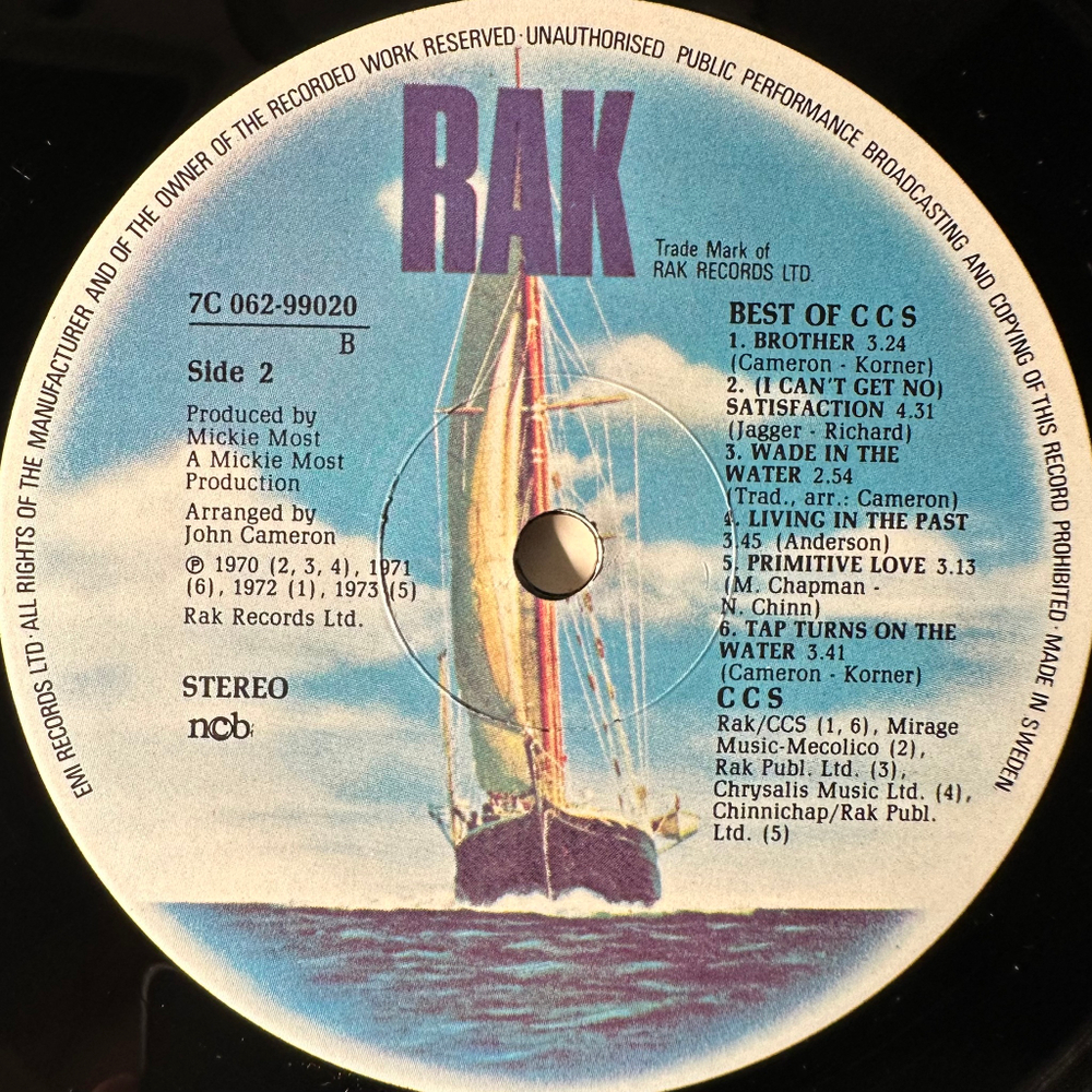CCS ‎– Best Of CCS (Швеция 1977г.)