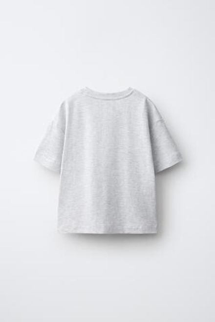 ZARA ФУТБОЛКА С ПРИНТОМ ROLLING STONES ©, СЕРЫЙ МЕЛАНЖ