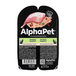 Влажный корм ALPHAPET Superpremium ламистер паштет для стерилизованных кошек кролик 15х80 г