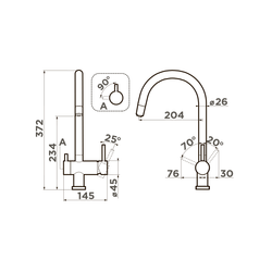 Смеситель для кухни Omoikiri Yamada-BN Нержавеющая сталь