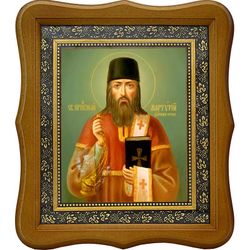 Мартирий Печерский, преподобный диакон. Икона на холсте.