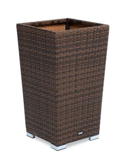 "Капучино" кашпо для цветов плетеное из искусственного ротанга, цвет коричневый