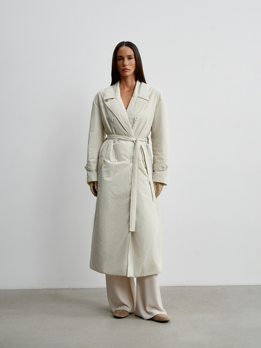 Облегчённый пуховик VANESSA, молочный