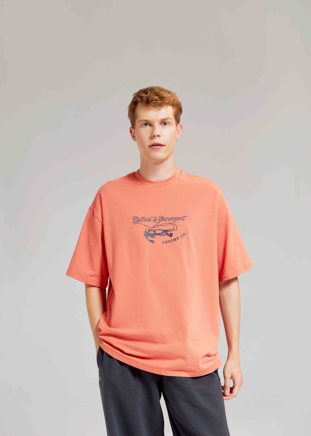 Футболка Called a Garment Shrimp коралловая