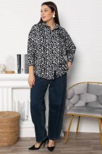 Рубашка Сладкий поцелуй (черно-белая) Б14984-4М LT Collection