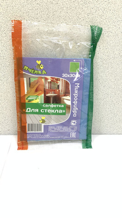 Микрофибра пчелка(30х30) д/стекла