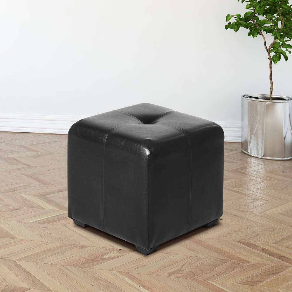 Пуф Николь Черный ЭкоКожа