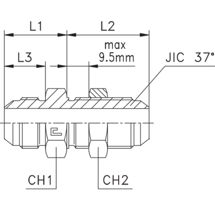 Соединение PD JIC 1/2"