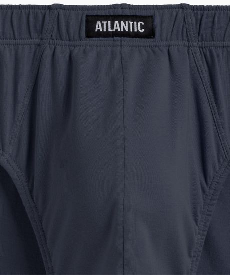 Мужские трусы (5шт) слипы классика Atlantic 5SMP-003, хлопок, серый + графитовый + черный + изумрудный + эспрессо