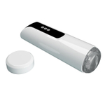 Мастурбатор с вибрацией и ротацией Kahleah (Цвет: белый с черным)