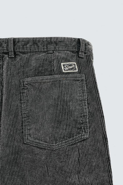 ZARA ВЕЛЬВЕТОВЫЕ БРЮКИ CARROT FIT, ТЕМНО-СЕРЫЙ