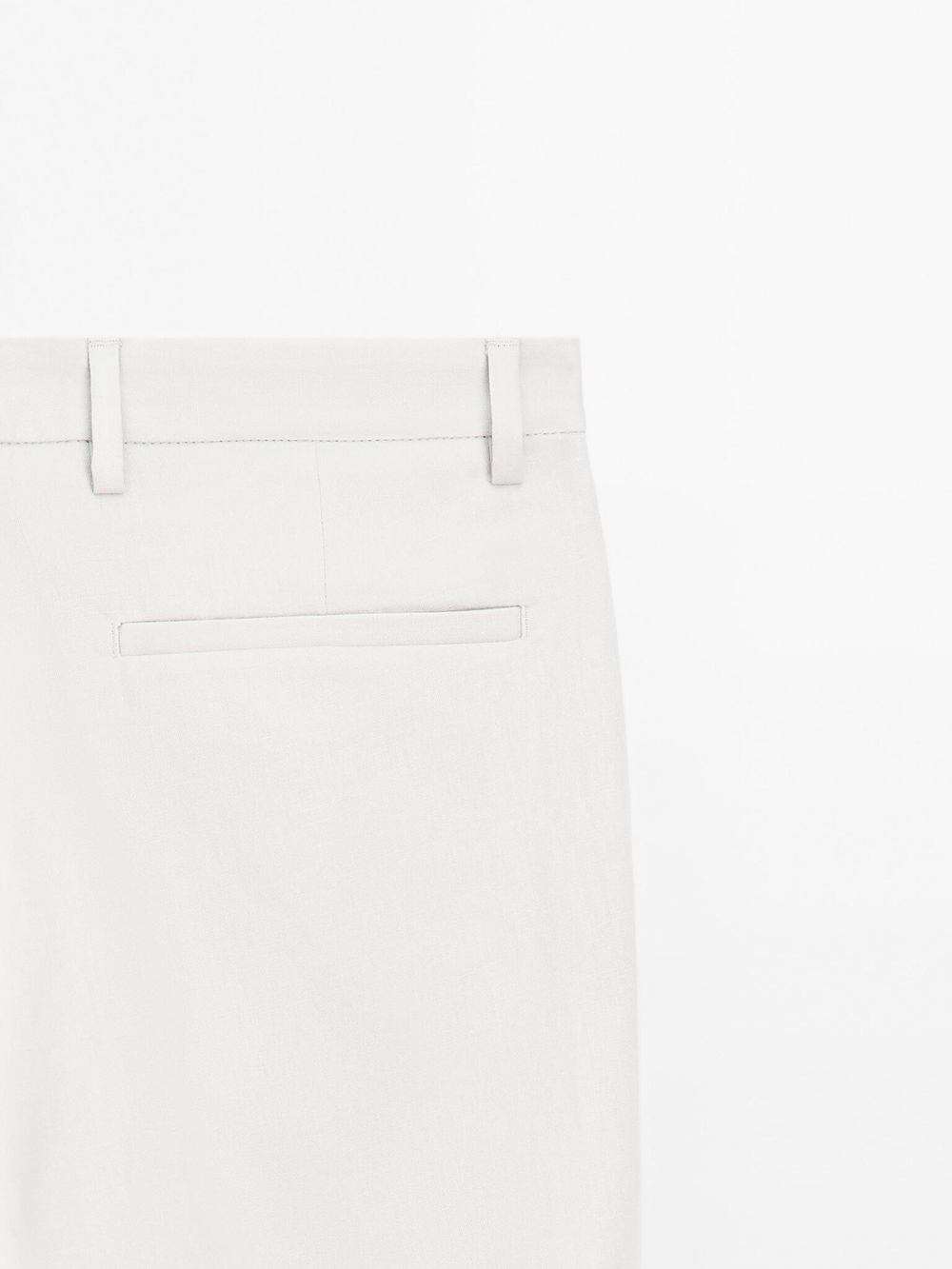 Massimo Dutti Костюмные брюки из 100% льна, светло-бежевый