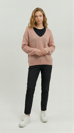 Джемпер женский V-образный Т134-06 магнолия