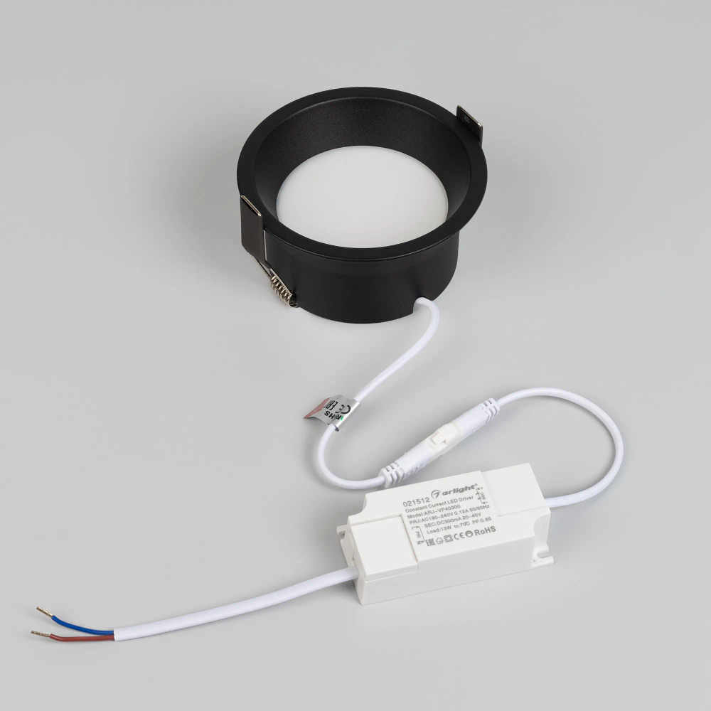 Светильник MS-BREEZE-BUILT-R104-12W Warm3000 (BK, 85 deg, 230V) (Arlight, IP20 Металл, 5 лет) 036621(1)