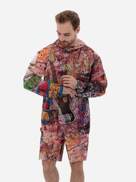 Футболка мужская с капюшоном плотная «Скелет»