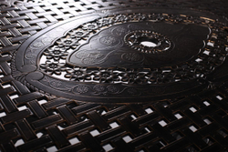 Обеденная группа из литого алюминия стол ВУЛКАН-2 (175*90) + 8 кресел ФЕНИКС