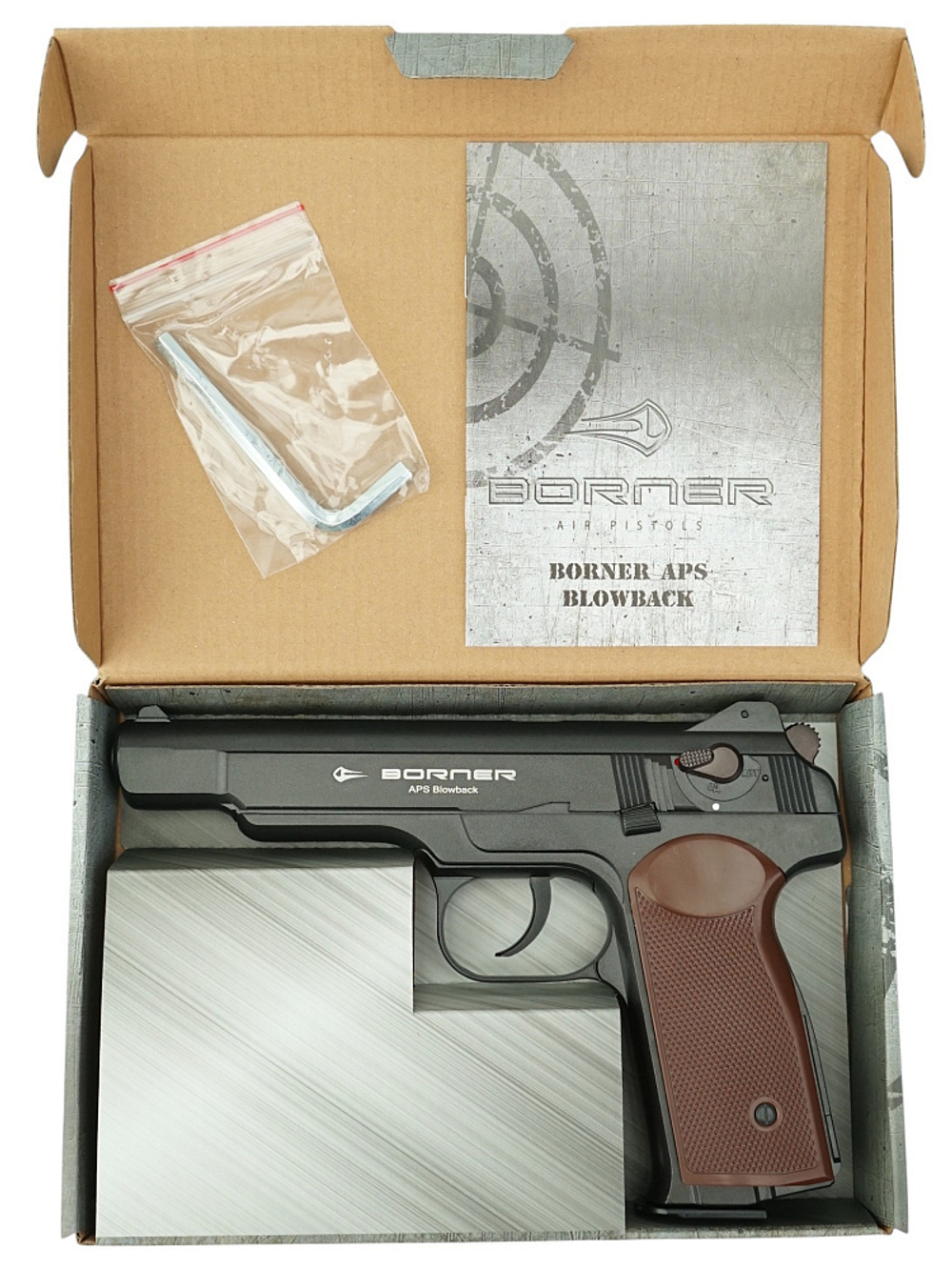 Пистолет пневматический Borner APS 4,5 мм BLOWBACK