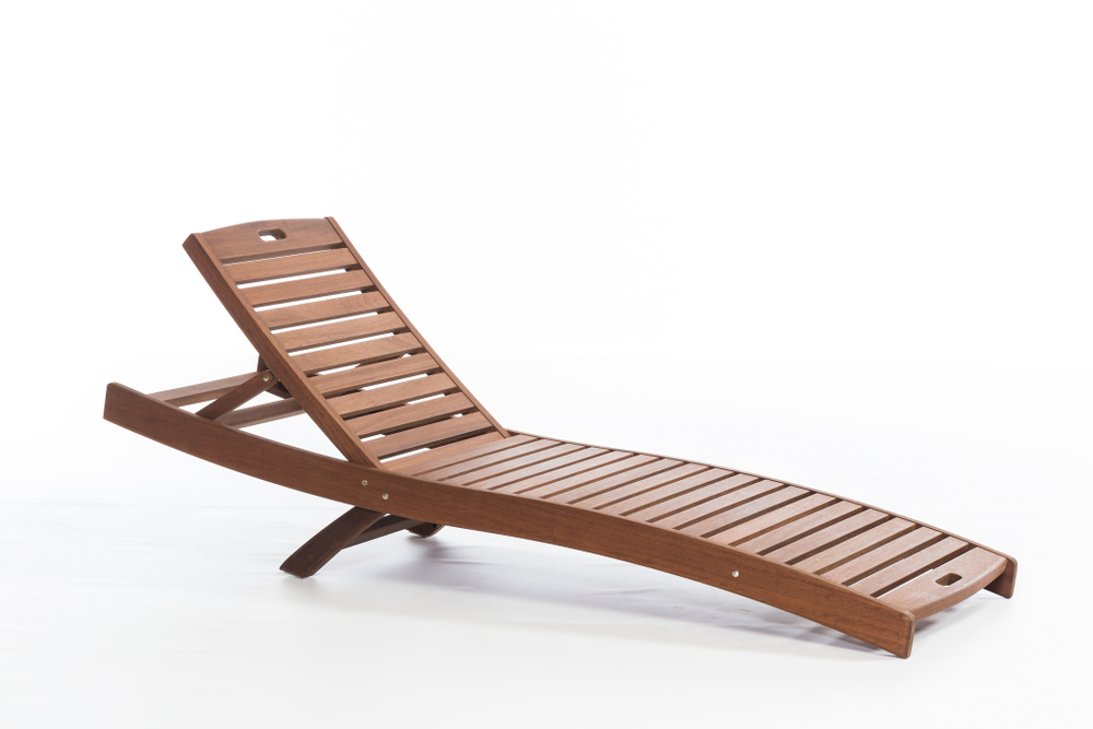SUN Sunbed Шезлонг деревянный, массив ироко