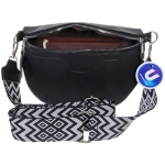 Сумка женская через плечо «ИМАНИ», цвет черный, три кармана, 24*19*7*5см (лейбл Ultramarine)