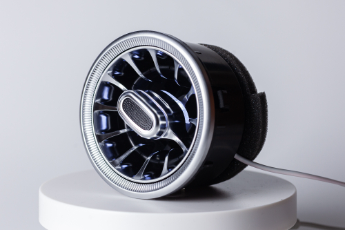 Сопло воздуховода в стиле  "AMG" с цветной подсветкой, для Лада (Гранта, Гранта FL,Ларгус) mini серебро