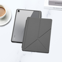 Чехол книжка серого цвета для планшета Samsung Galaxy Tab S11, серия Magi Series Case от Dux Ducis