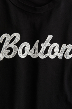 H&M Футболка оверсайз с принтом, черный