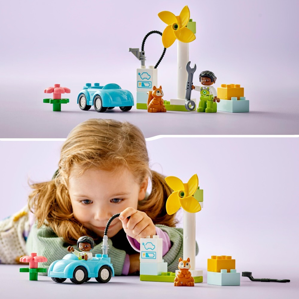 LEGO DUPLO Town — Ветряная турбина и электромобиль (10985)