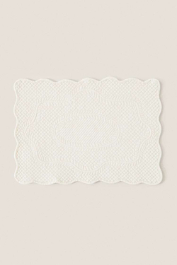 ZARA HOME САЛФЕТКА ИЗ СТЕГАНОГО ТРИКОТАЖА, СВЕТЛО-БЕЖЕВЫЙ