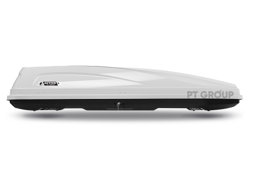 Автобокс на крышу автомобиля "ACTIVE L Luxe" двусторонее открывание (белый) / PT-Group