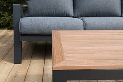 "Лотос" лаунж-зона 5-местная из алюминия, цвет темно-серый